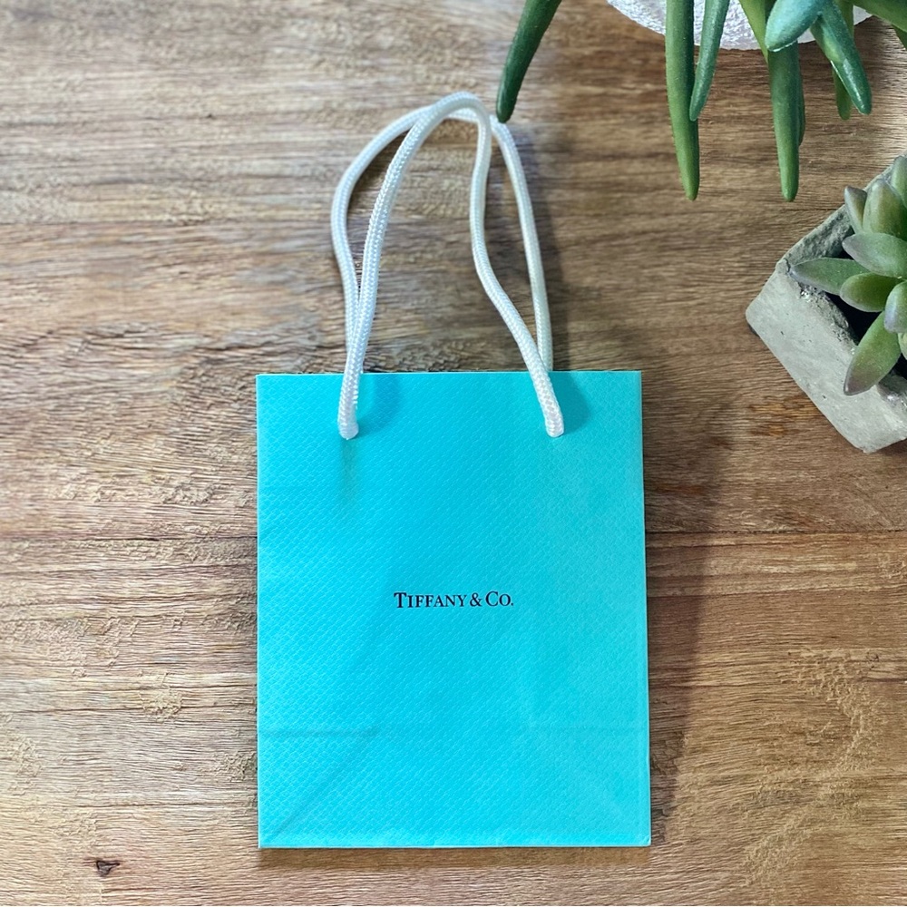 TIFFANY & CO. Signature Mini Blue Shopping Bag